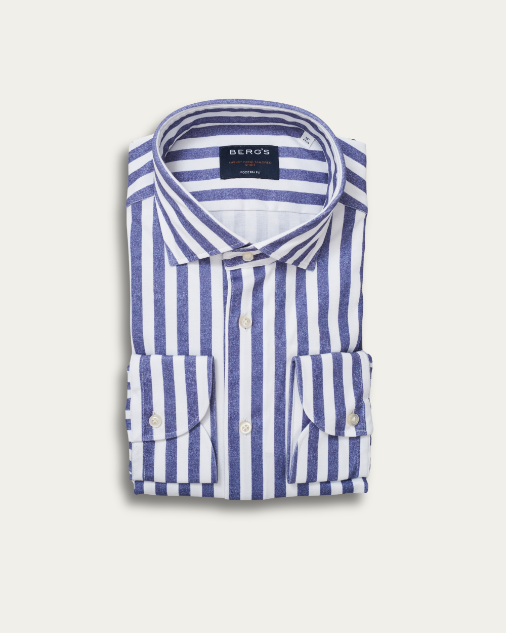 Blue Striped 4Flex Cotton Shirt | BERG’S