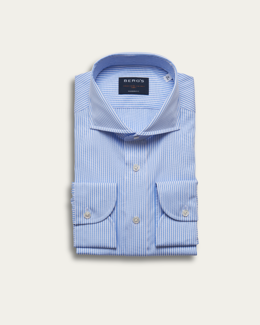Blue Striped Egyptian Cotton Shirt | BERG’S