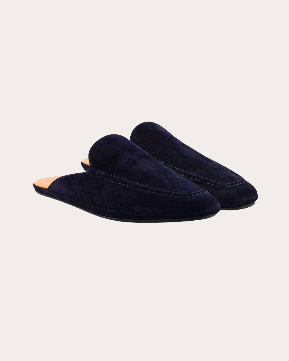 Granatowe zamszowe pantofle | Mirial
