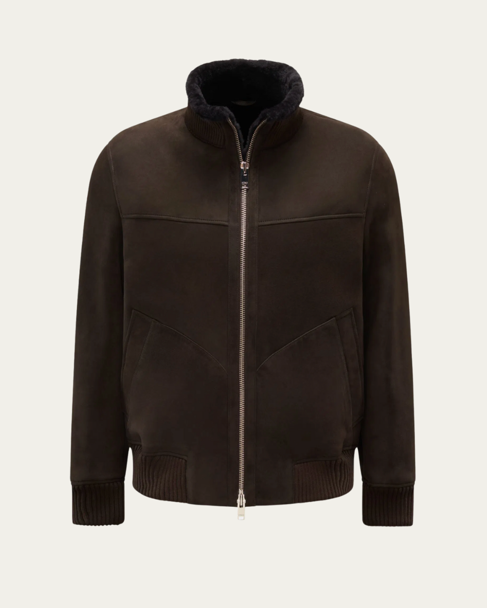 Kurtka Arek z owczej skóry w kolorze ciemnobrązowym | Arma