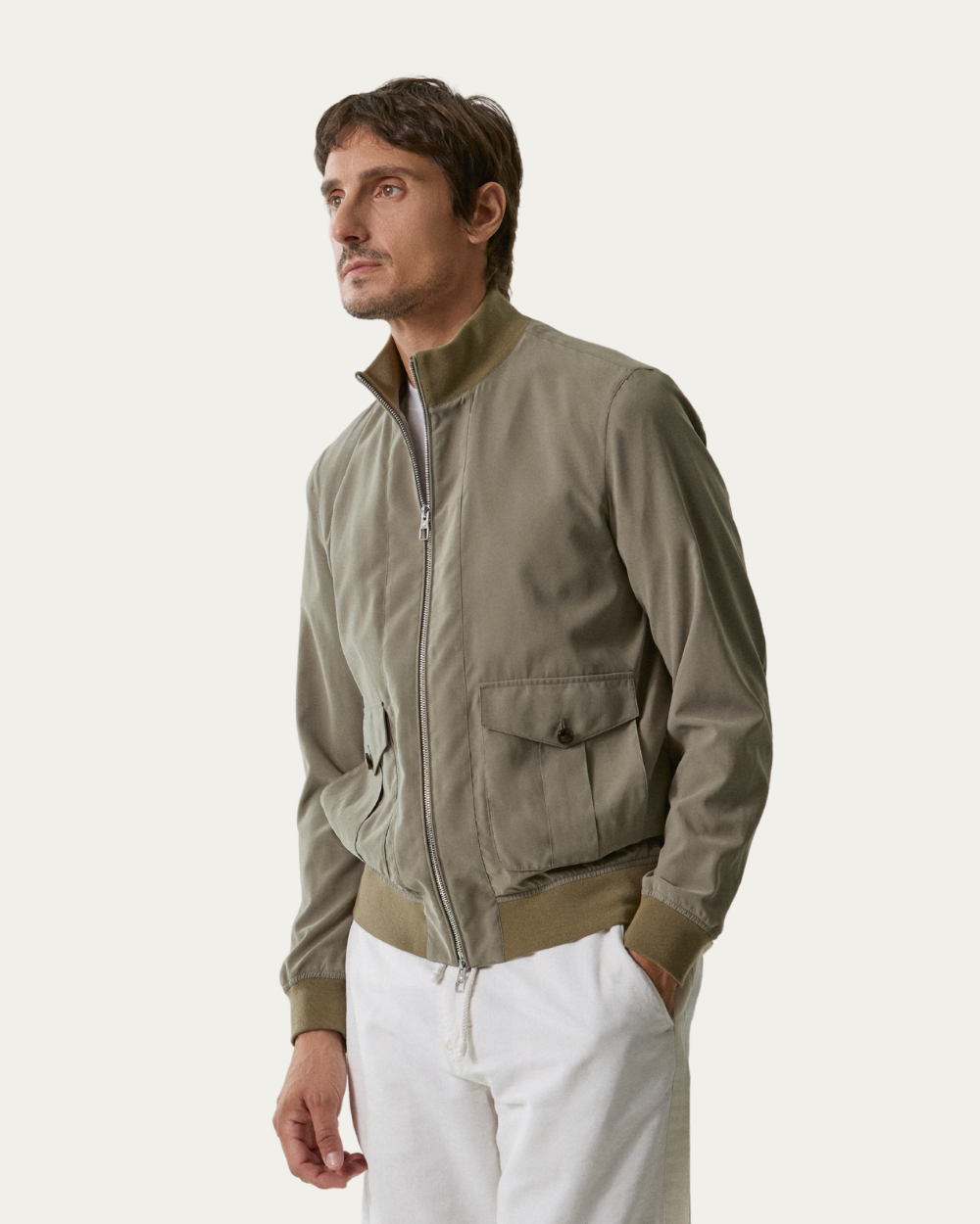 Smoke Green Lightweight Tech Bomber | Montecore
