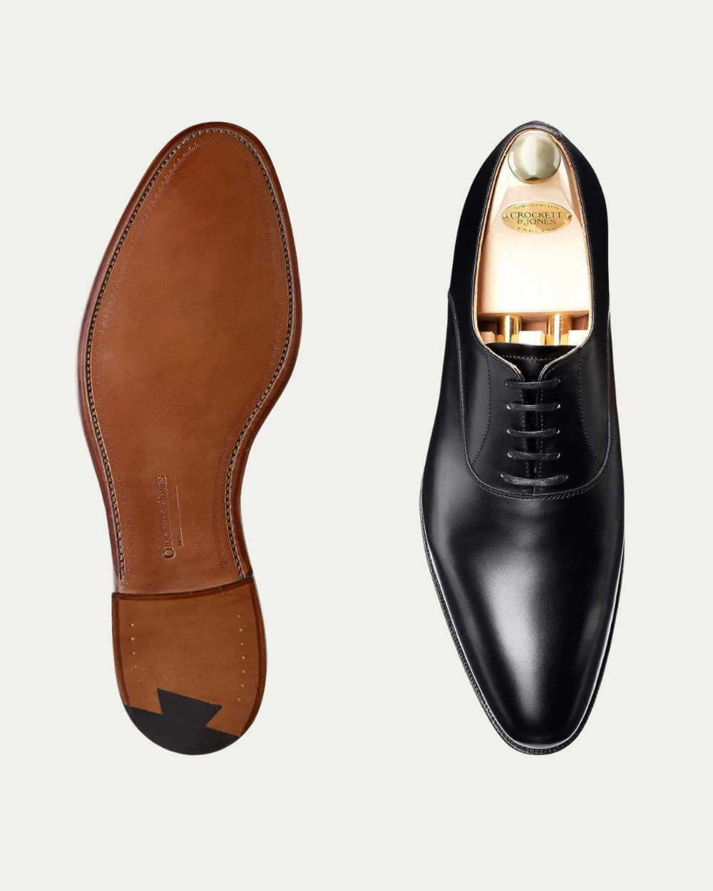 Czarne buty Oxford Wembley ze skóry cielęcej | Crockett & Jones