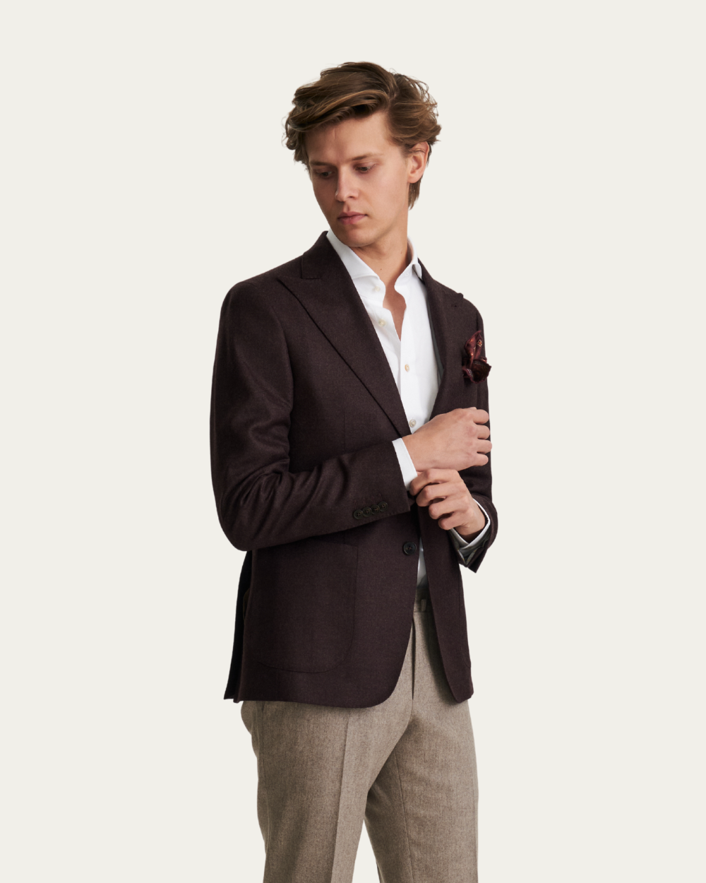 Bordowa marynarka z wełny i kaszmiru od Loro Piana® | BERG’S