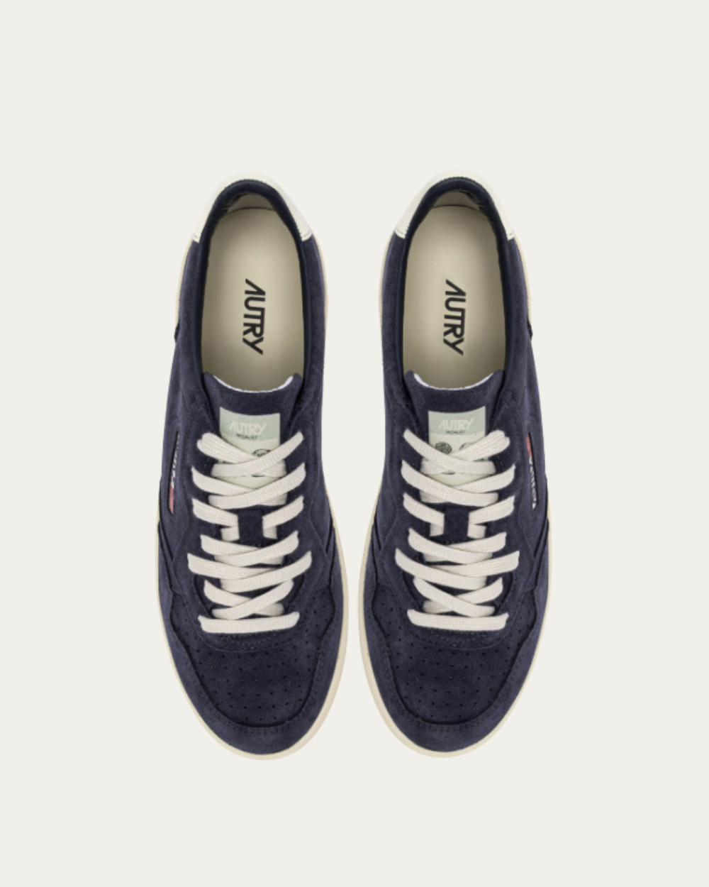 Niskie trampki Medalist w kolorze kosmicznym i białym zamszu | Autry