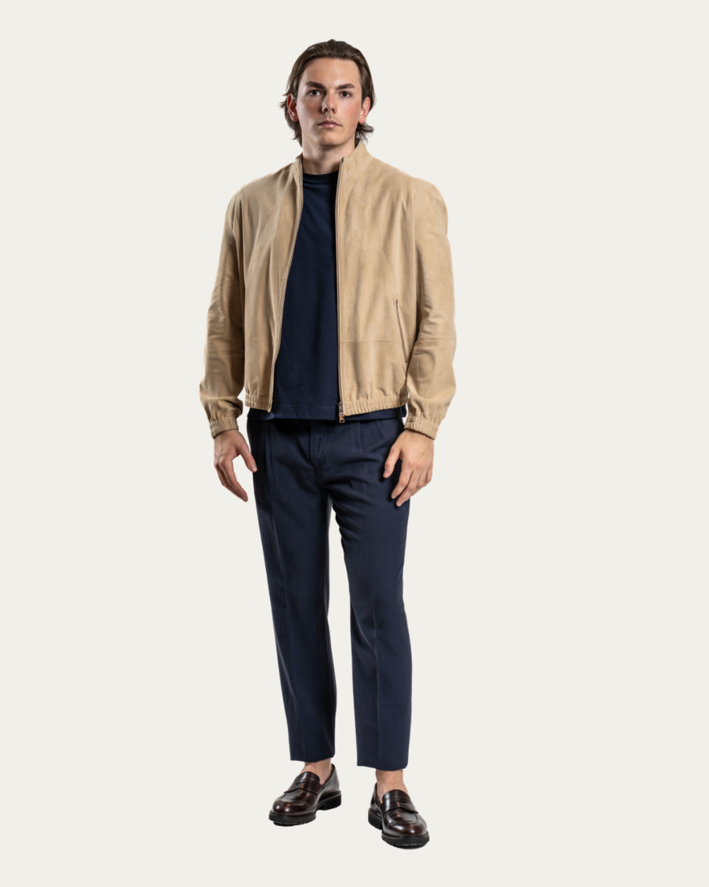 Beżowa kurtka zamszowa Diani | Arma