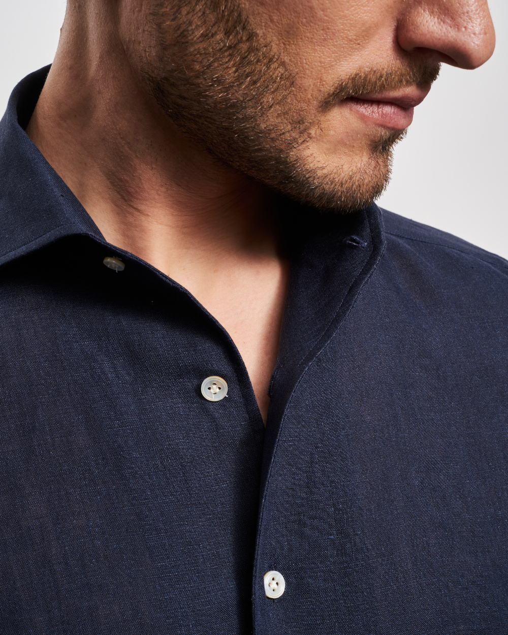 Navy Linen Fontalina Shirt | BERG’S