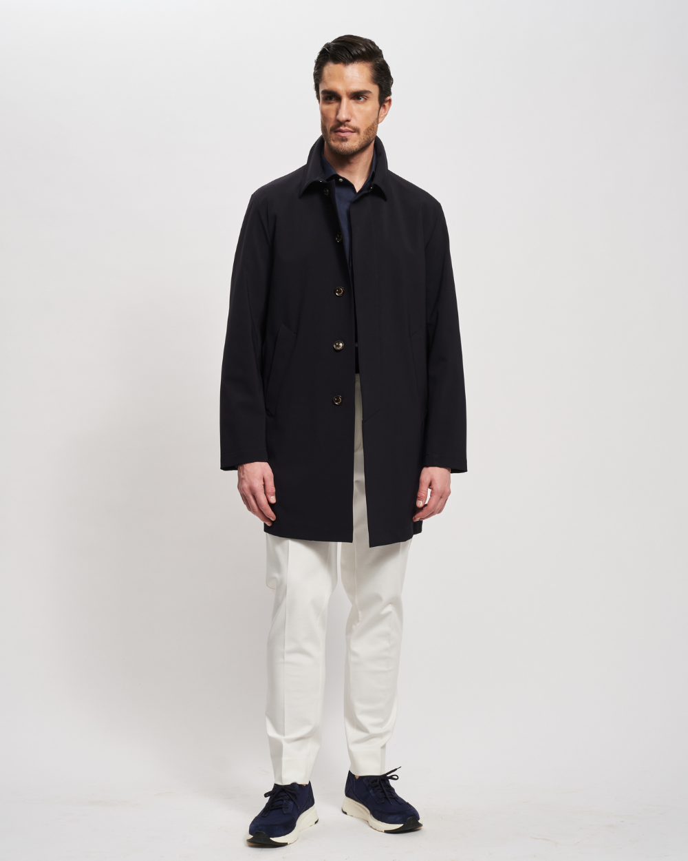 Aerotwill Navy Coat | Montecore