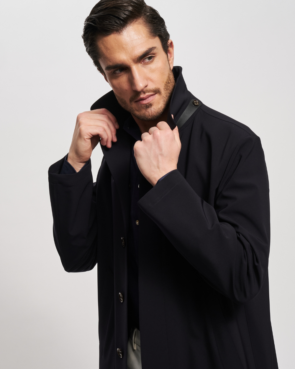 Aerotwill Navy Coat | Montecore