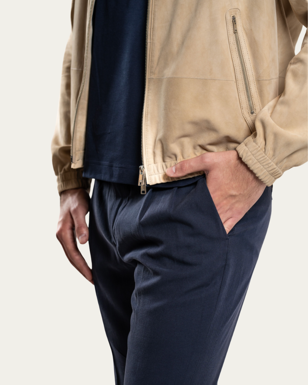 Beżowa kurtka zamszowa Diani | Arma