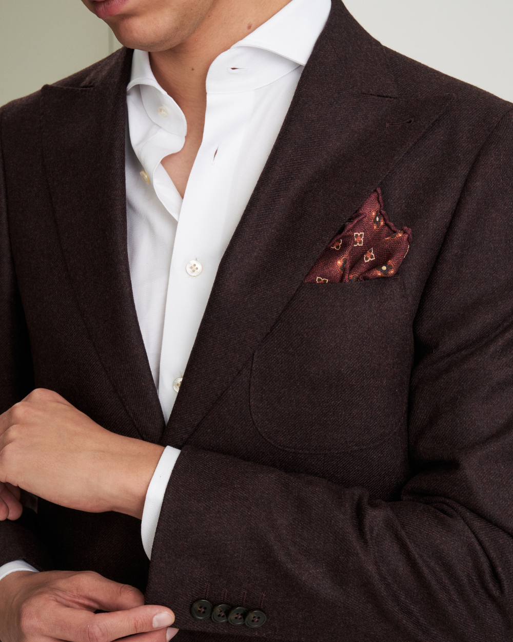 Bordowa marynarka z wełny i kaszmiru od Loro Piana® | BERG’S