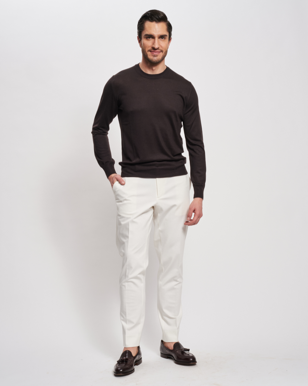 Spodnie Kevin White | GTA Moda