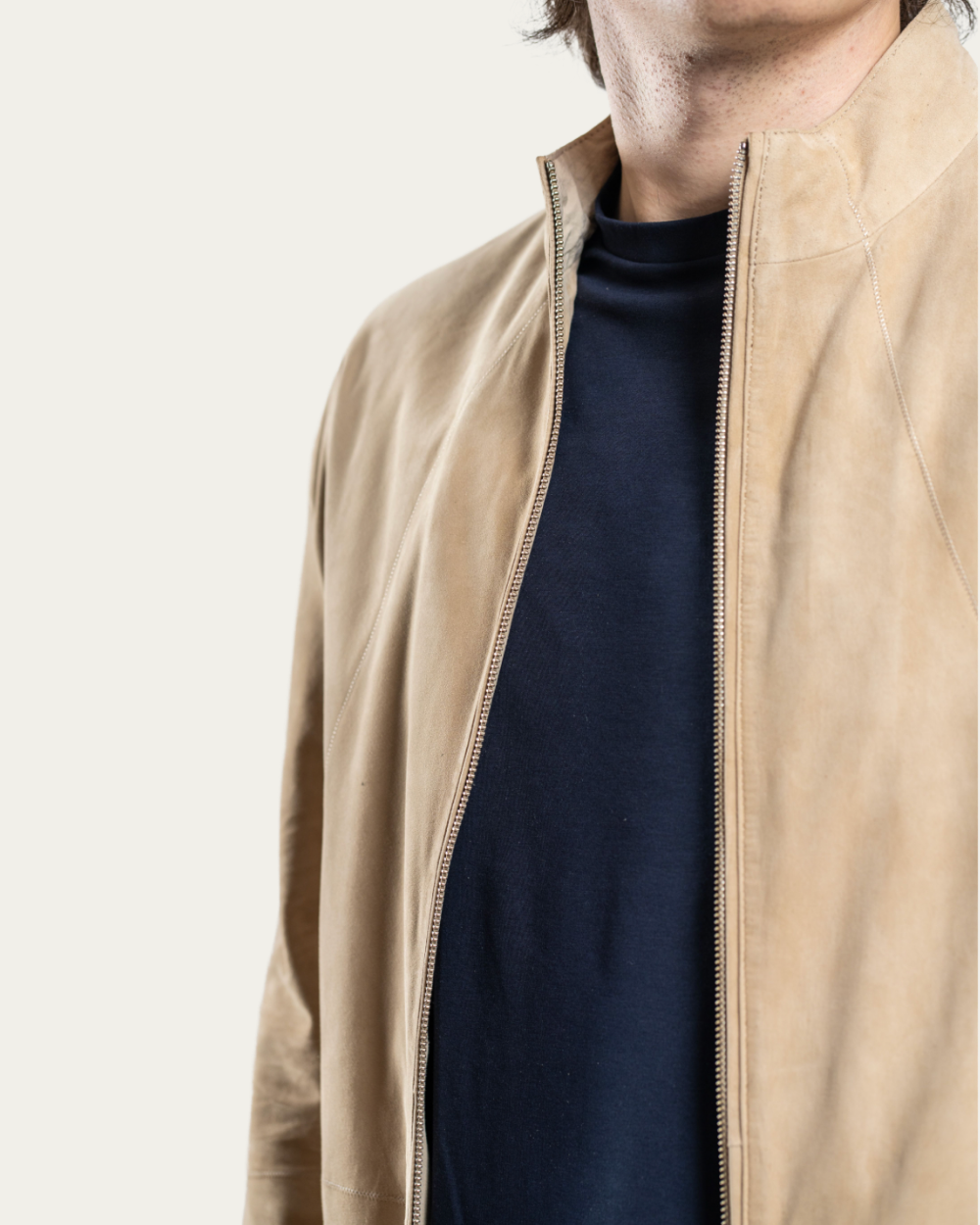 Beżowa kurtka zamszowa Diani | Arma