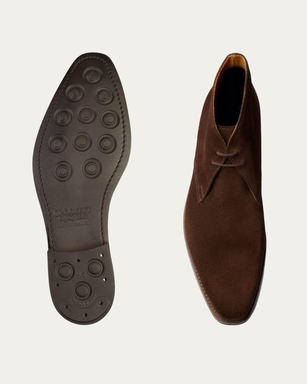 Brązowe buty Chukka Tetbury ze skóry zamszowej | Crockett & Jones