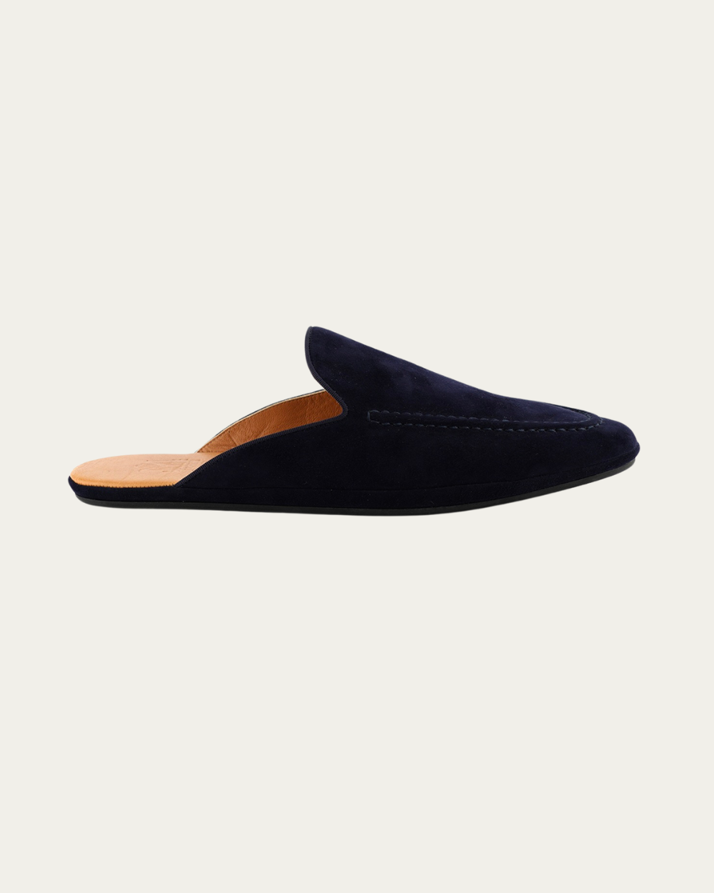 Granatowe zamszowe pantofle | Mirial