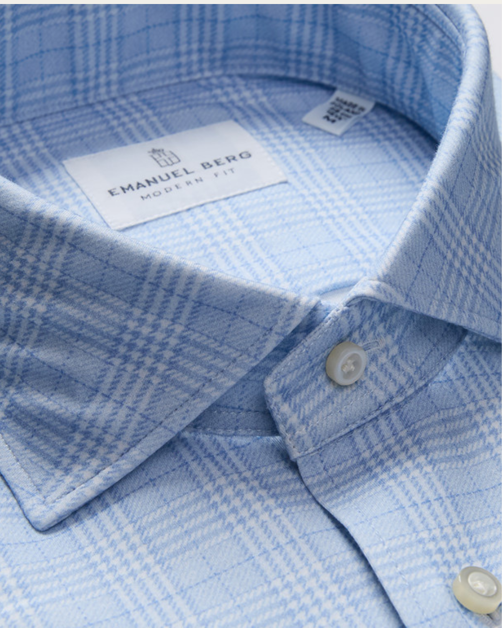 Koszula bawełniana Blue Check 4Flex | Emanuel Berg