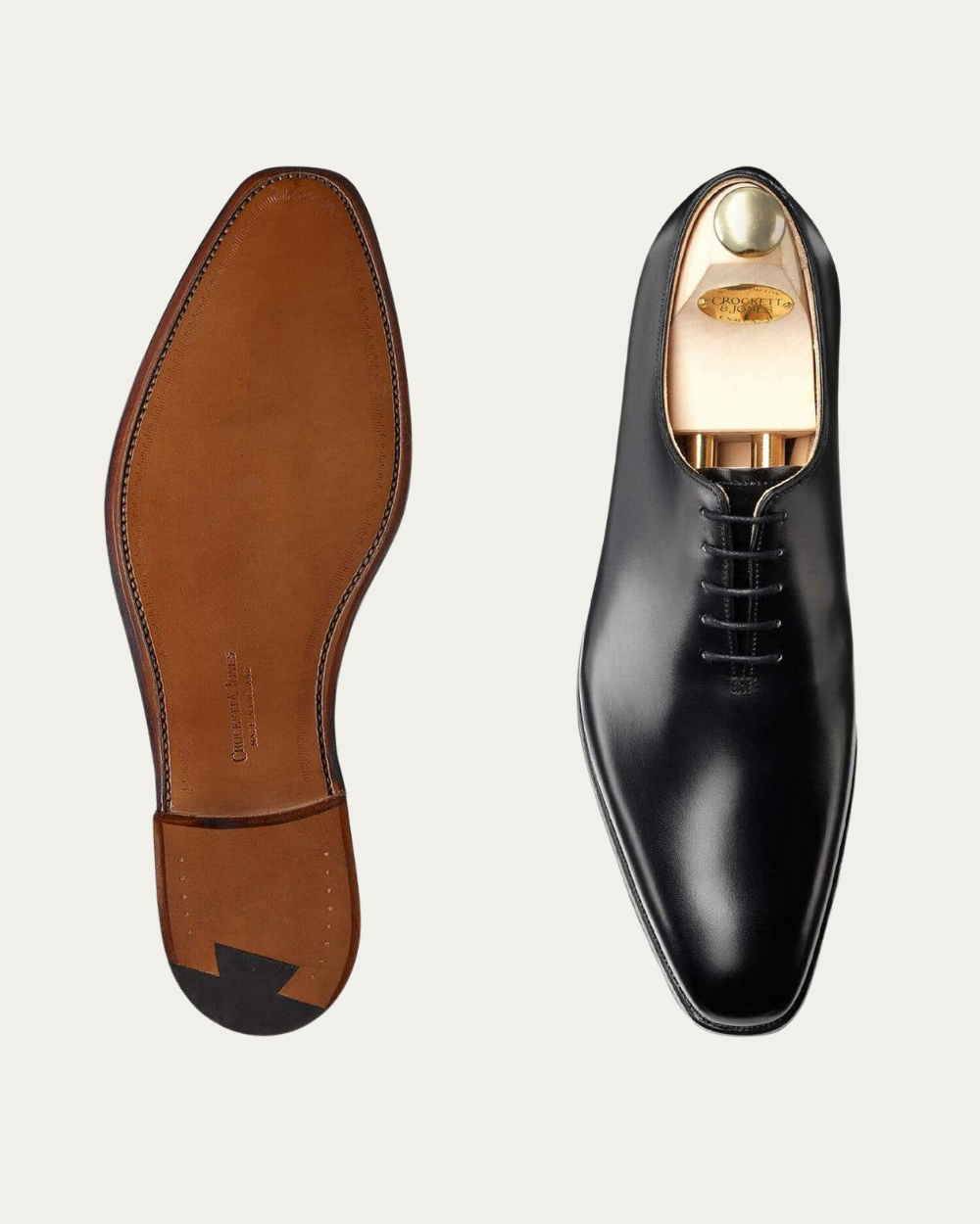 Crockett & Jones - Black Calf Alex Wholecut Oxford