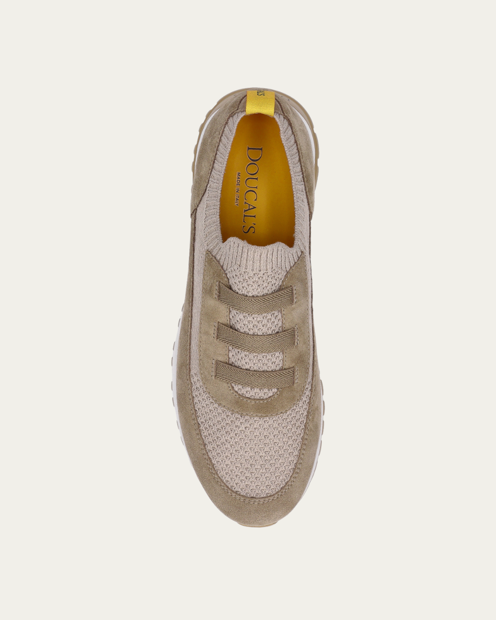 Beżowe trampki Xeno z zamszowym wykończeniem | Doucals