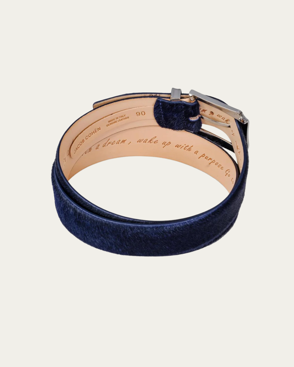 Granatowy pasek z końskiego włosia | Jacob Cohën