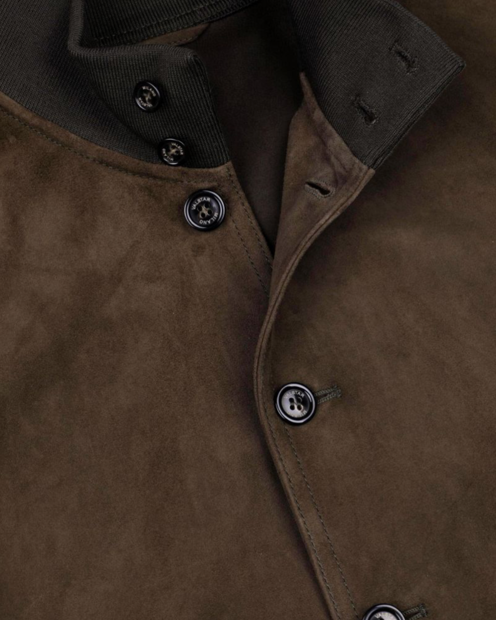 Zamszowa kurtka Valstarino w kolorze oliwkowym Muschio | Valstar