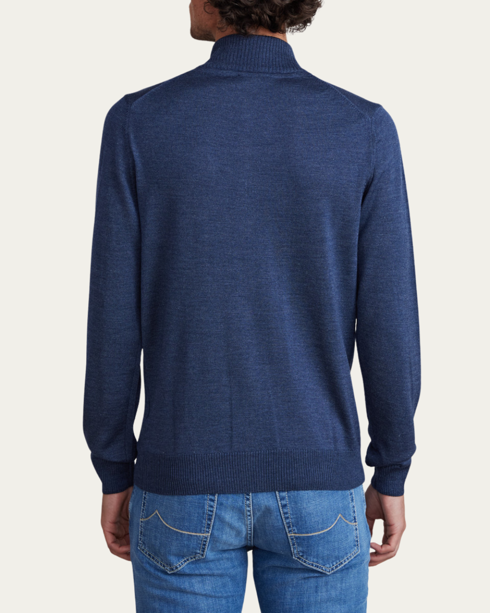 Emanuel Berg | Navy Blue Zipped Cardigan