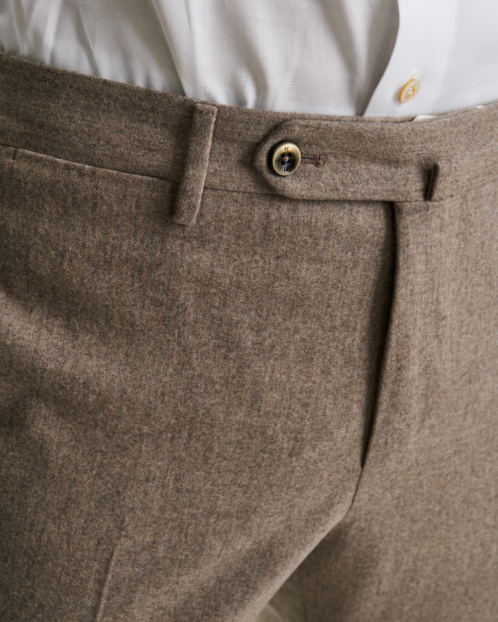 Spodnie z flaneli szczotkowanej z wełny i kaszmiru | PT TORINO