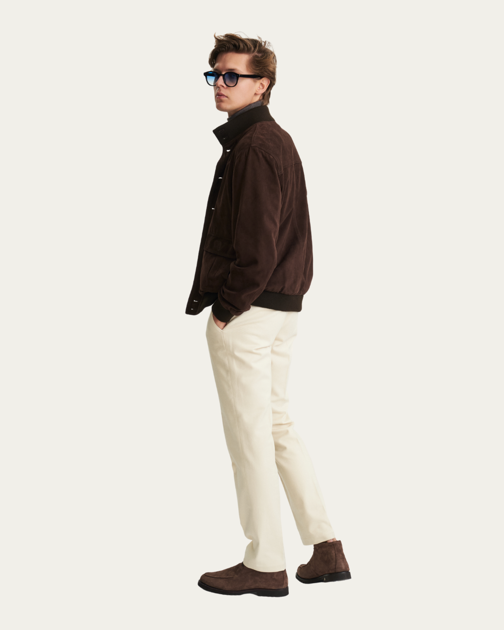 Kurtka zamszowa Valstarino w kolorze ciemnobrązowym Caffe | Valstar