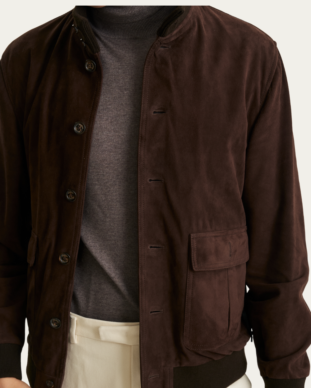 Kurtka zamszowa Valstarino w kolorze ciemnobrązowym Caffe | Valstar