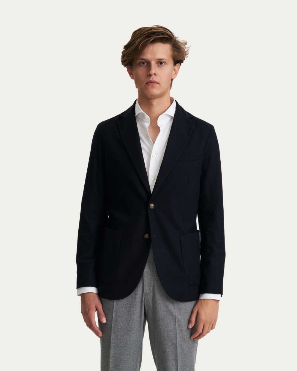 Granatowa marynarka z wełny i kaszmiru | CIRCOLO 1901
