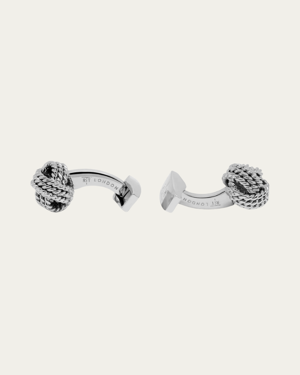 Tateossian - Ribbed Knot Cufflinks Palladium Base Metal