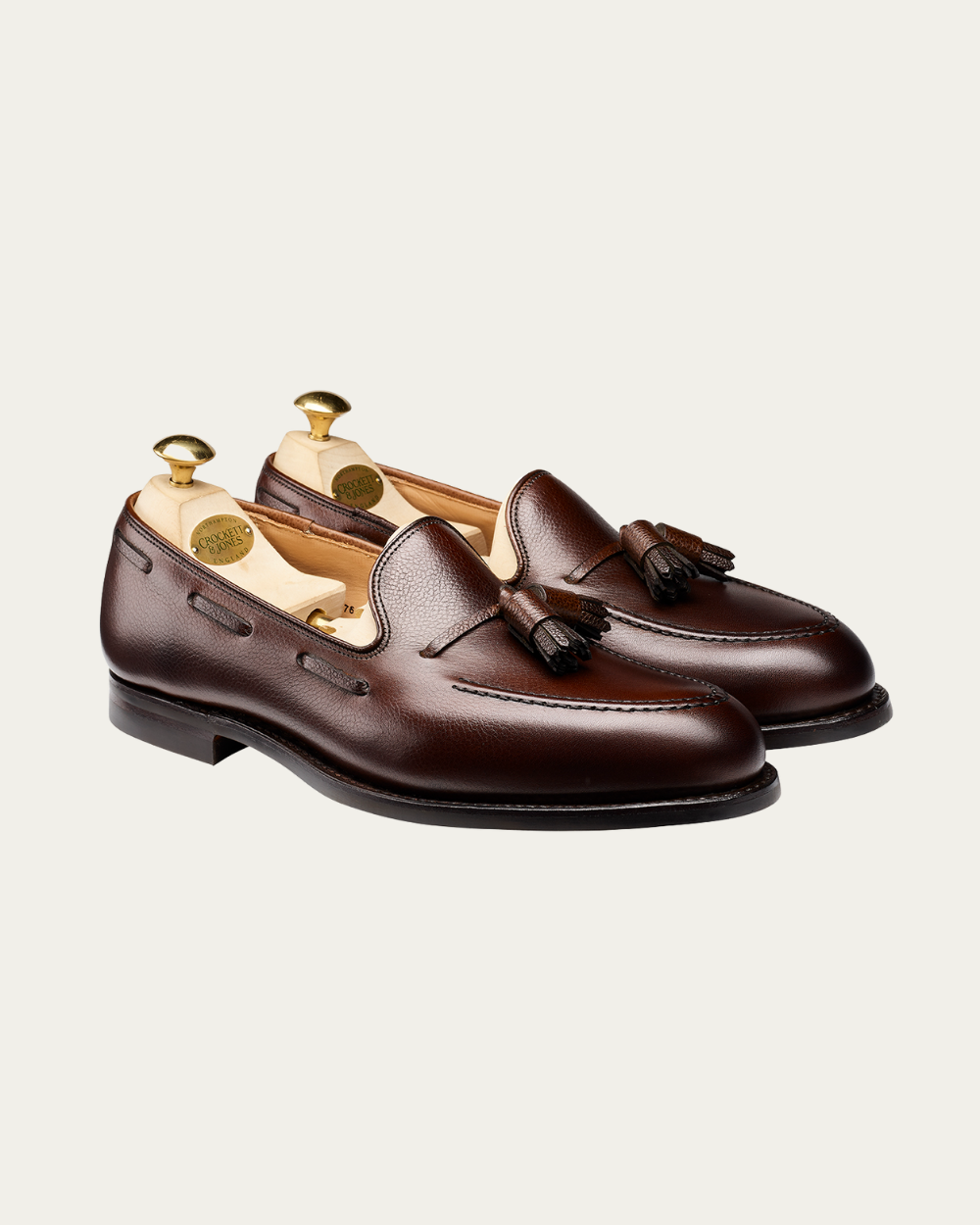 Crockett & Jones - Dark Brown Pebble Grain Cavendish Loafers