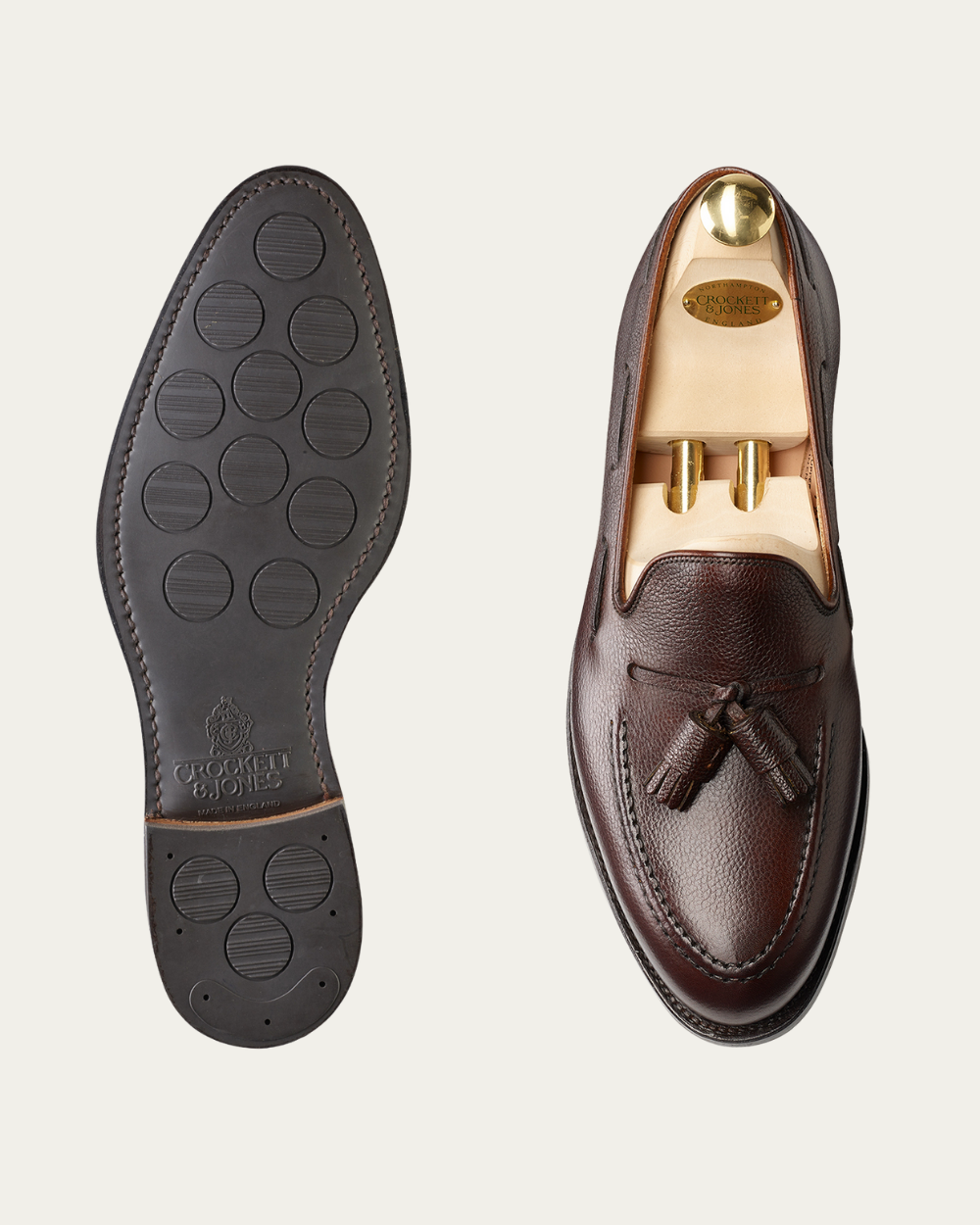 Brązowe mokasyny Cavendish ze skóry cielęcej | Crockett & Jones
