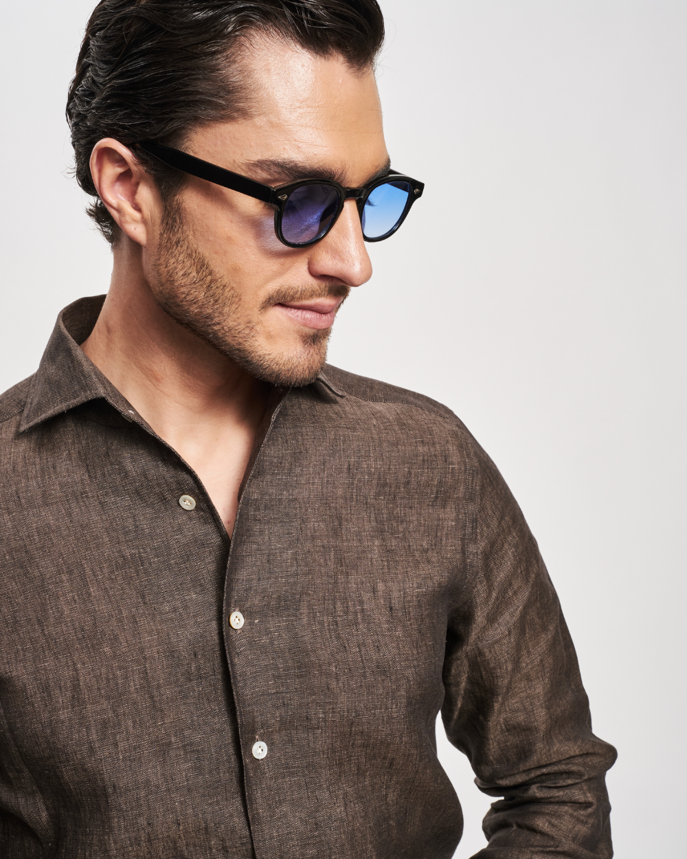 Brown Linen Fontalina Shirt | BERG’S