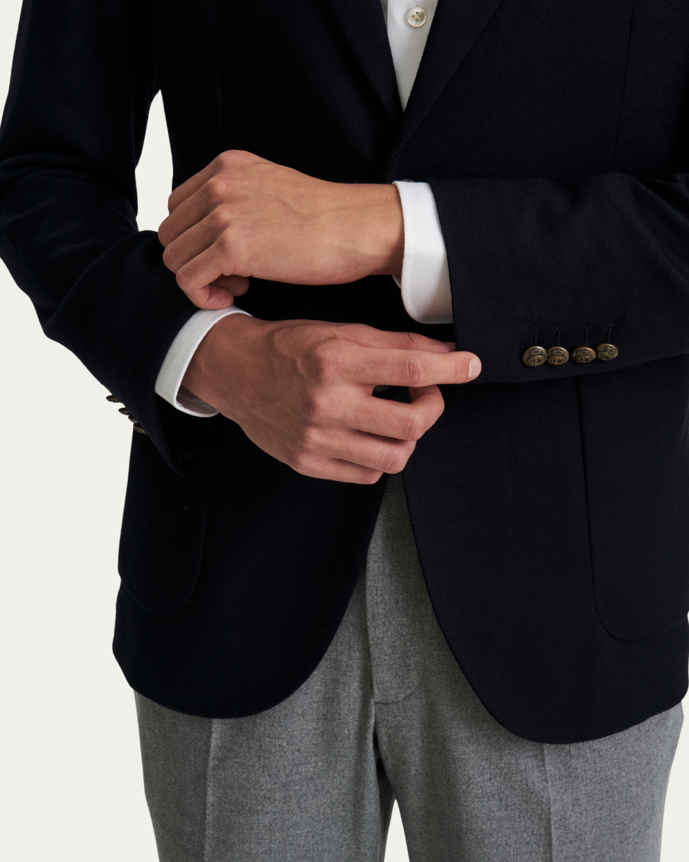 Granatowa marynarka z wełny i kaszmiru | CIRCOLO 1901