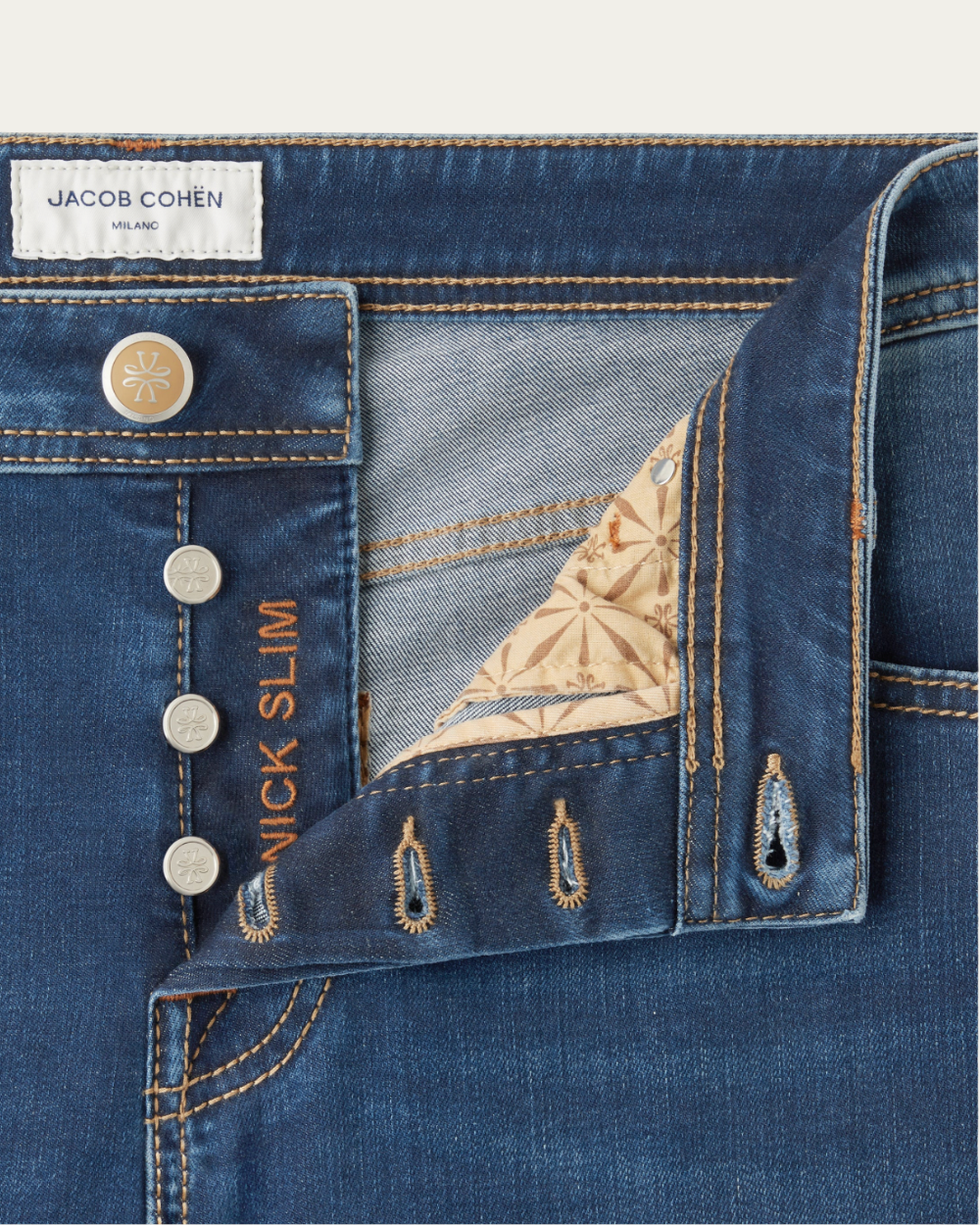 Jeansy Bard w kolorze ciemnoniebieskim ze stretchem | Jacob Cohën