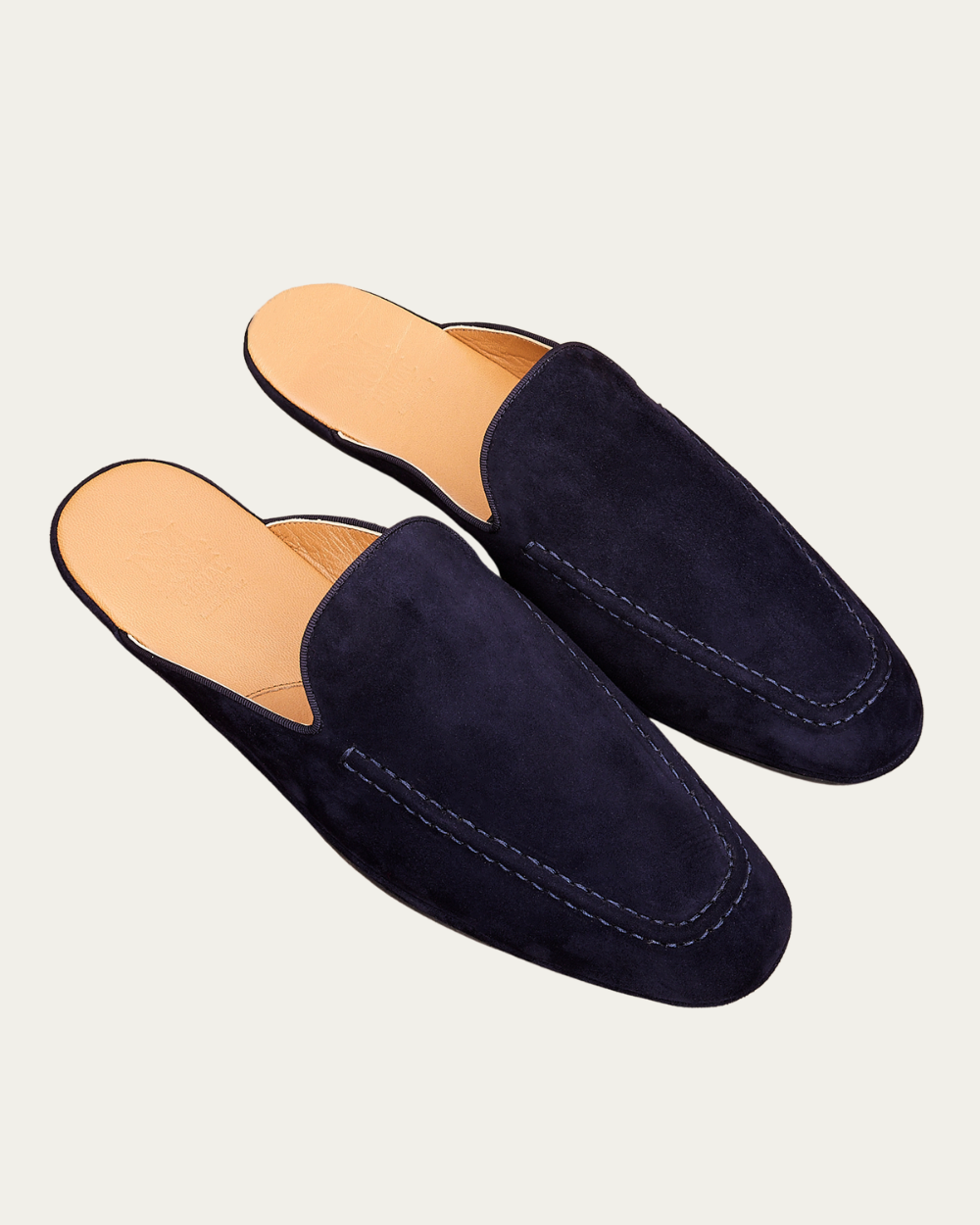 Granatowe zamszowe pantofle | Mirial