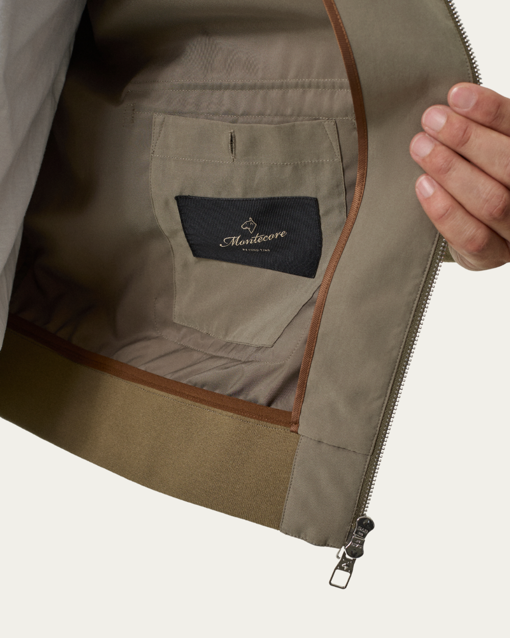 Smoke Green Lightweight Tech Bomber | Montecore