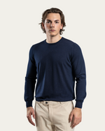 Navy Blue Virgin Wool Sweater