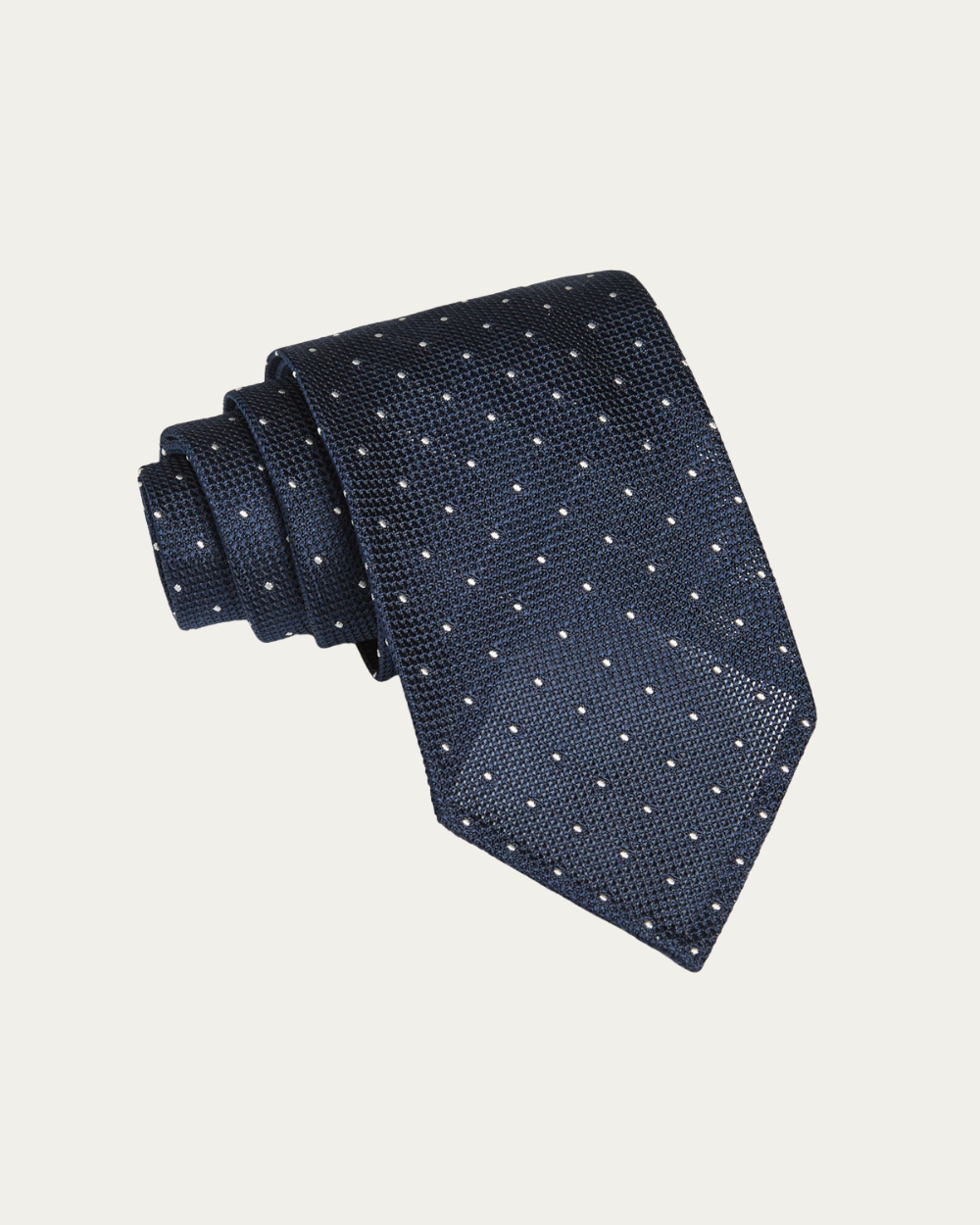 Krawat w groszki z grenadyny, bez podszewki | Emanuel Berg