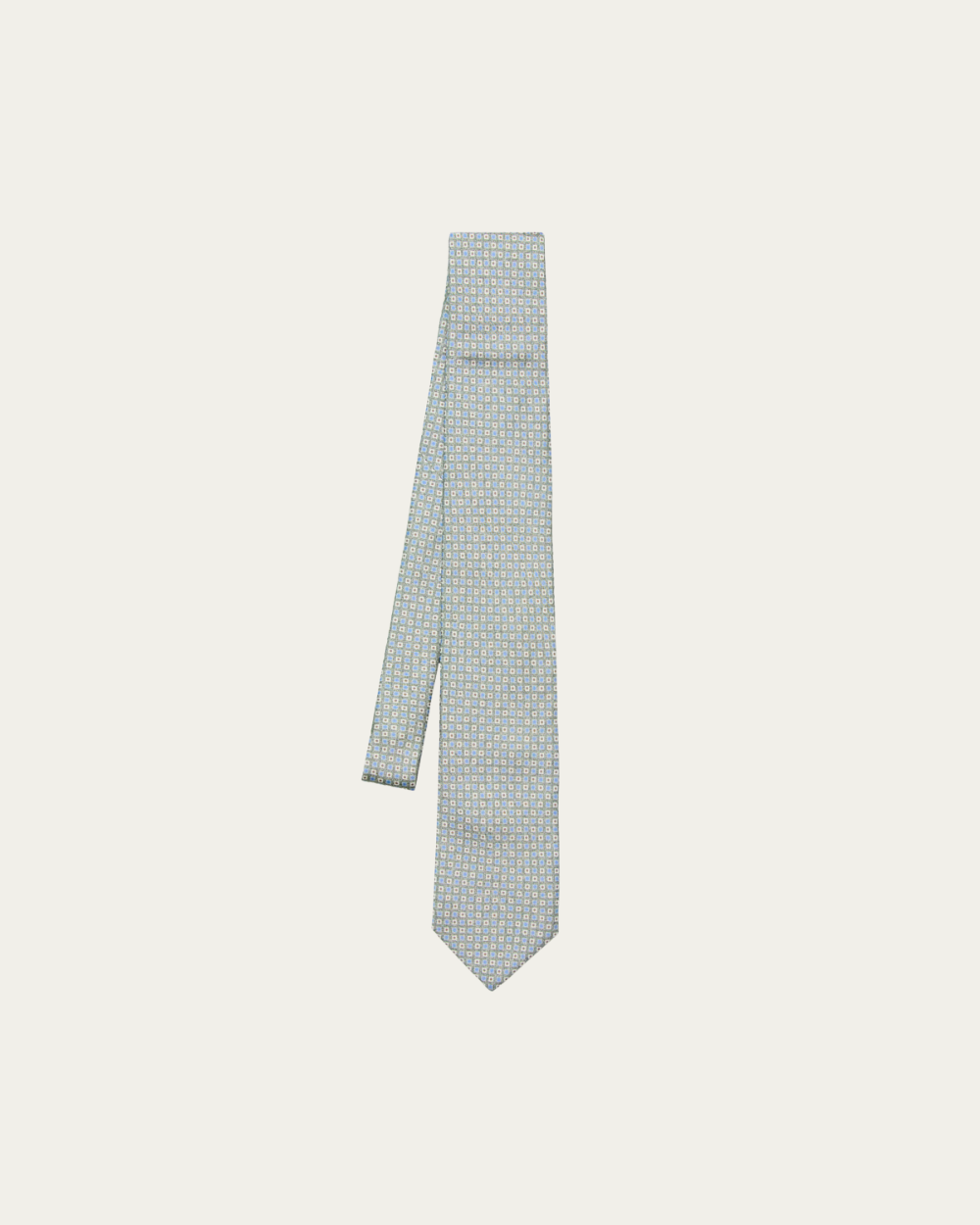 Emanuel Berg | Green Geometric Print Silk Tie