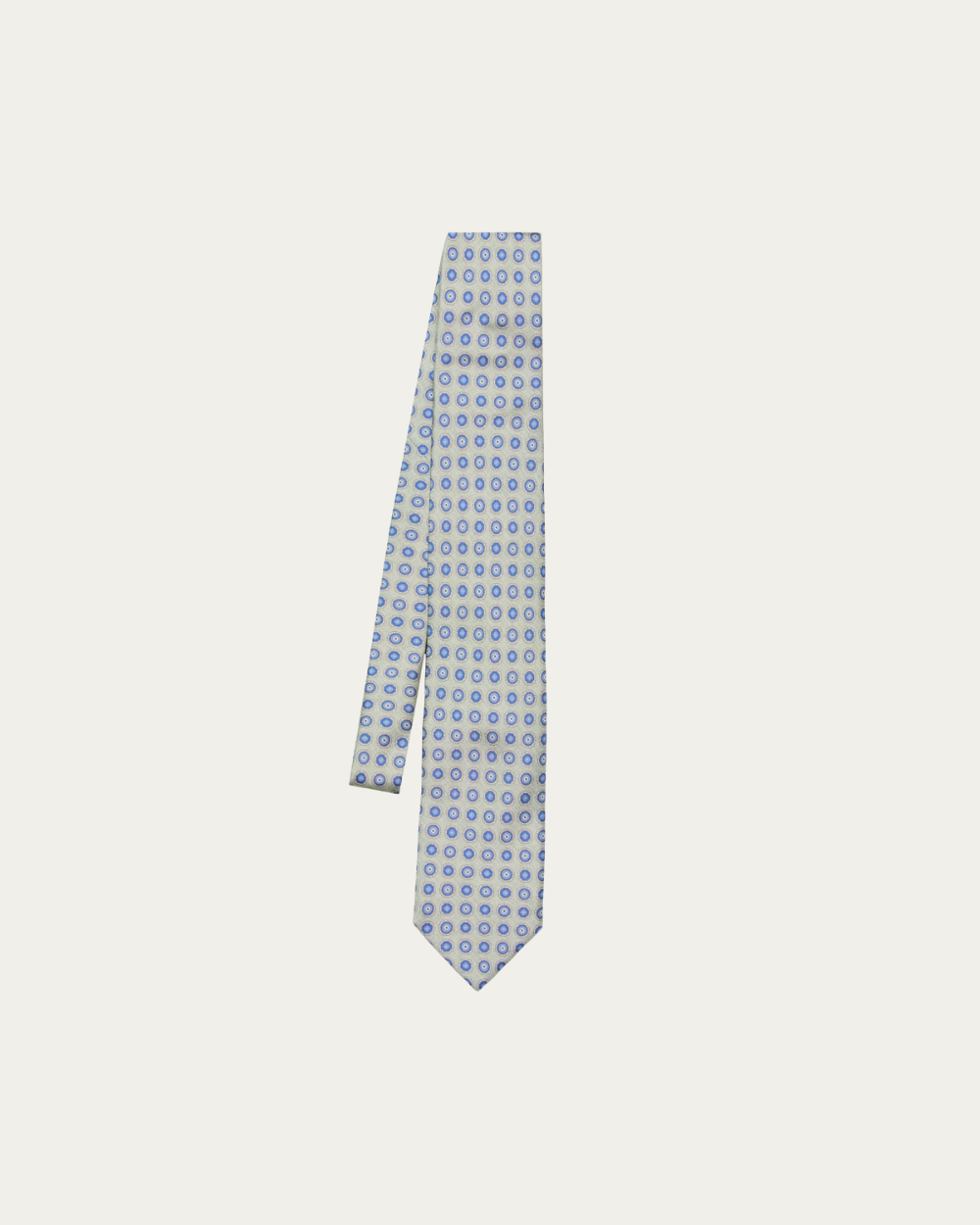 Emanuel Berg | Green Geometric Print Silk Tie