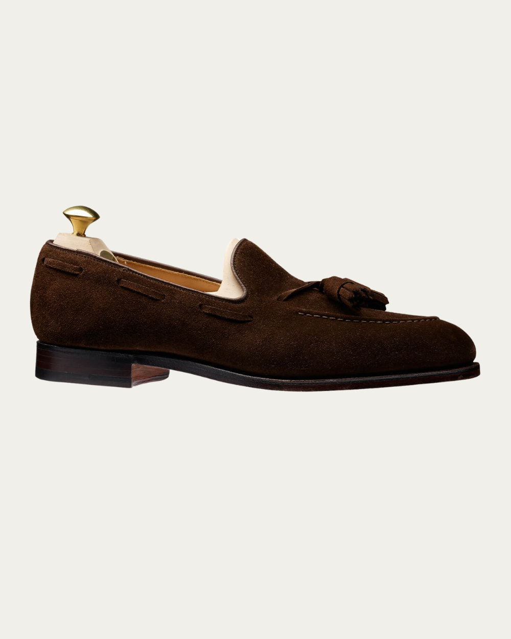 Crockett & Jones - Dark Brown Suede Cavendish Tassel Loafers