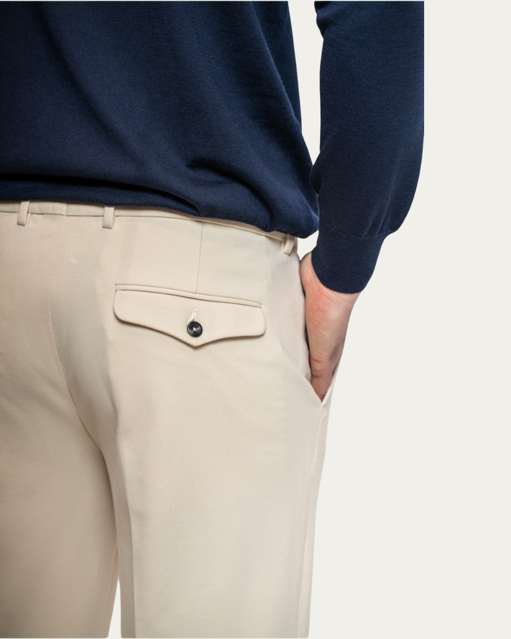 CIRCOLO 1901 - Beige Piquet Trousers