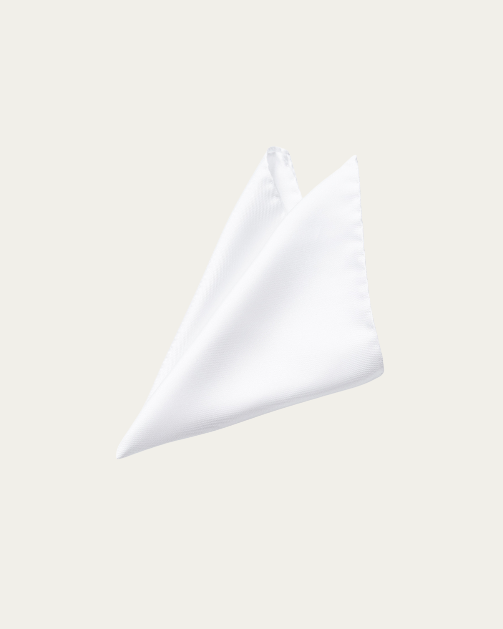 Emanuel Berg | White Silk Pocket Square