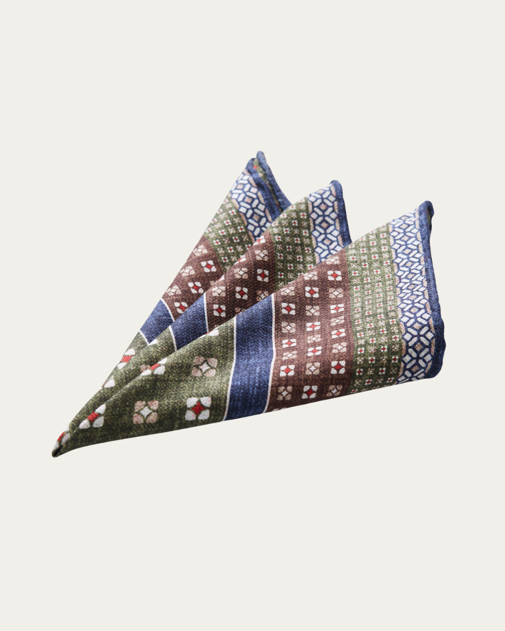 Emanuel Berg | Multicolored Double-Sided Silk Pocket Square