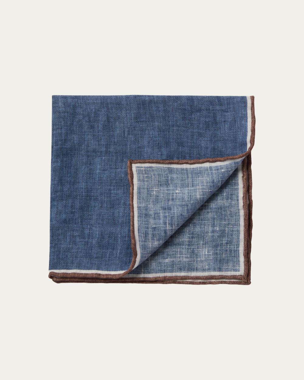 Emanuel Berg | Blue Linen Pocket Square