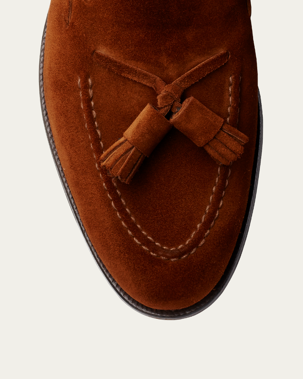 Crockett & Jones - Polo Brown Calf Suede Cavendish Tassel Loafers