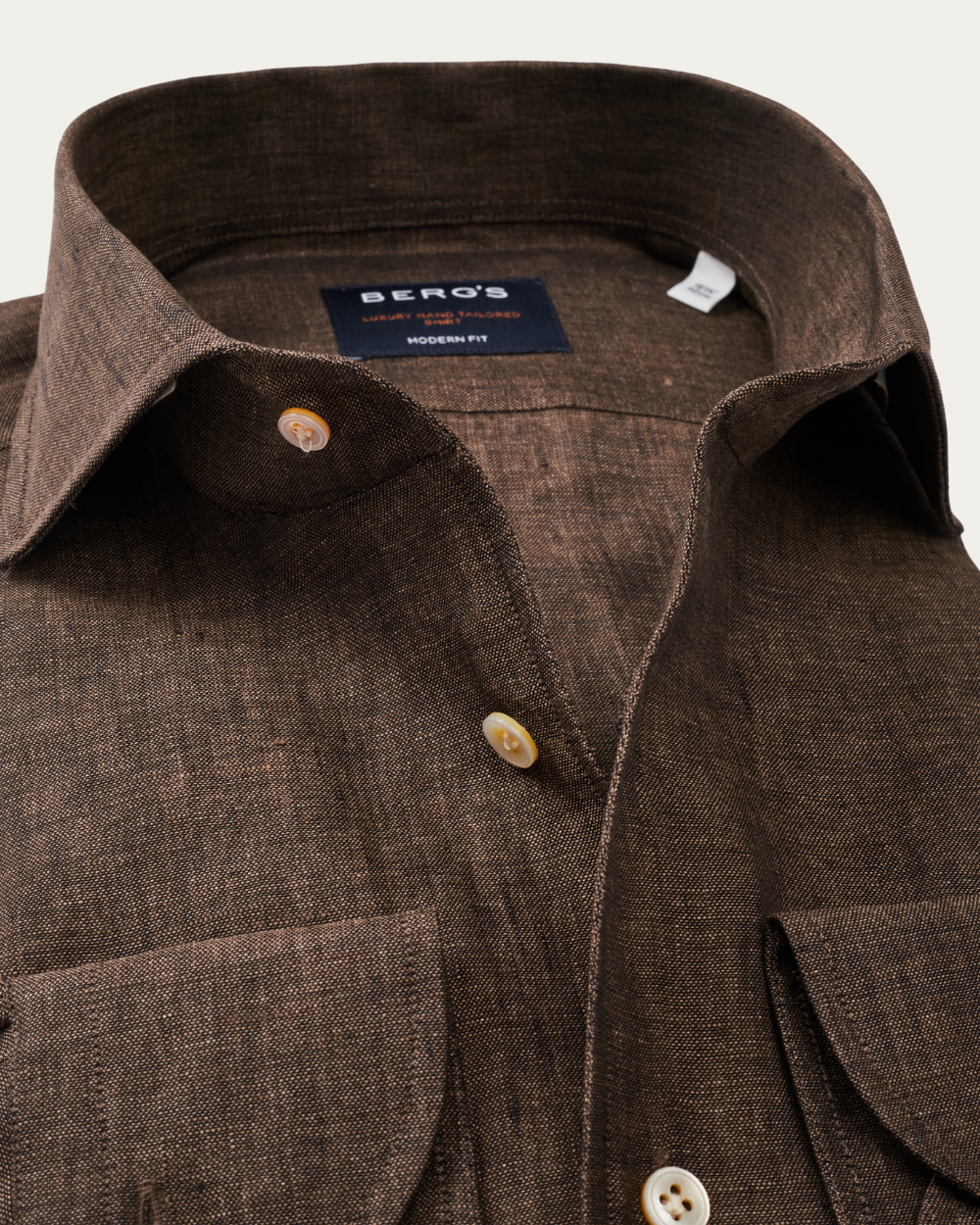 Brown Linen Fontalina Shirt | BERG’S