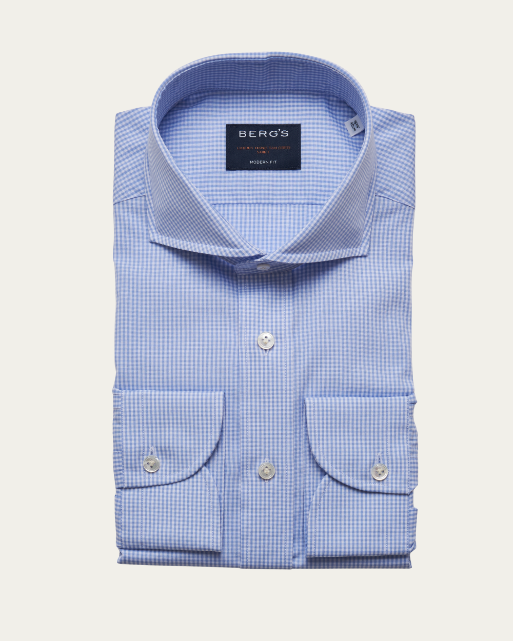 Jasnoniebieska koszula bawełniana w kratkę | BERG'S