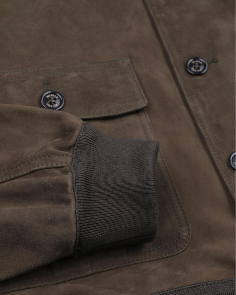 Zamszowa kurtka Valstarino w kolorze oliwkowym Muschio | Valstar