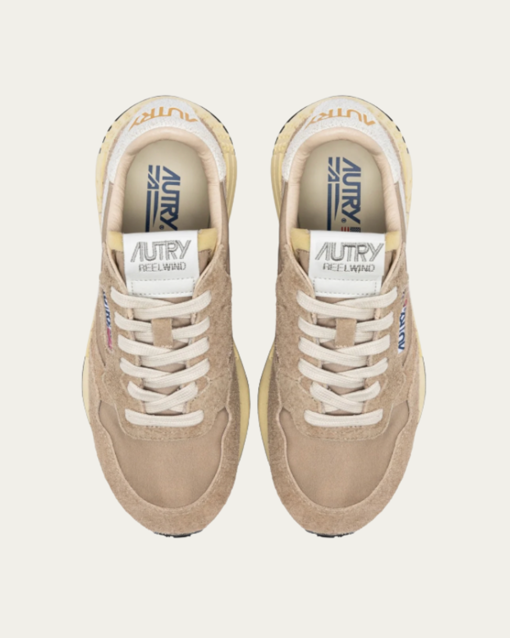 Reelwind Low Sneakers w kolorze pieprzowym i białym z nylonu i zamszu | Autry